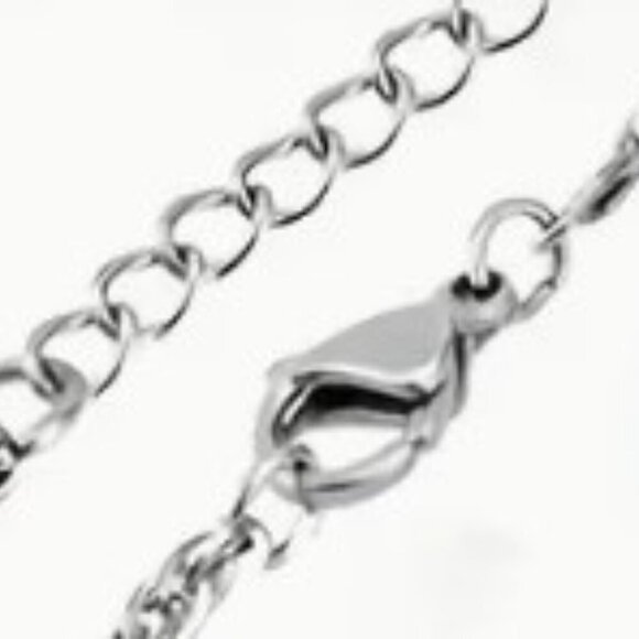 Stainless Steel Memorial Pendant Necklace For Ashes Blue W/ Flower Style: Unisex - Picture 4 of 6